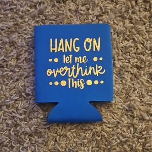 Hand Crafted Blue and Gold Can Koozie